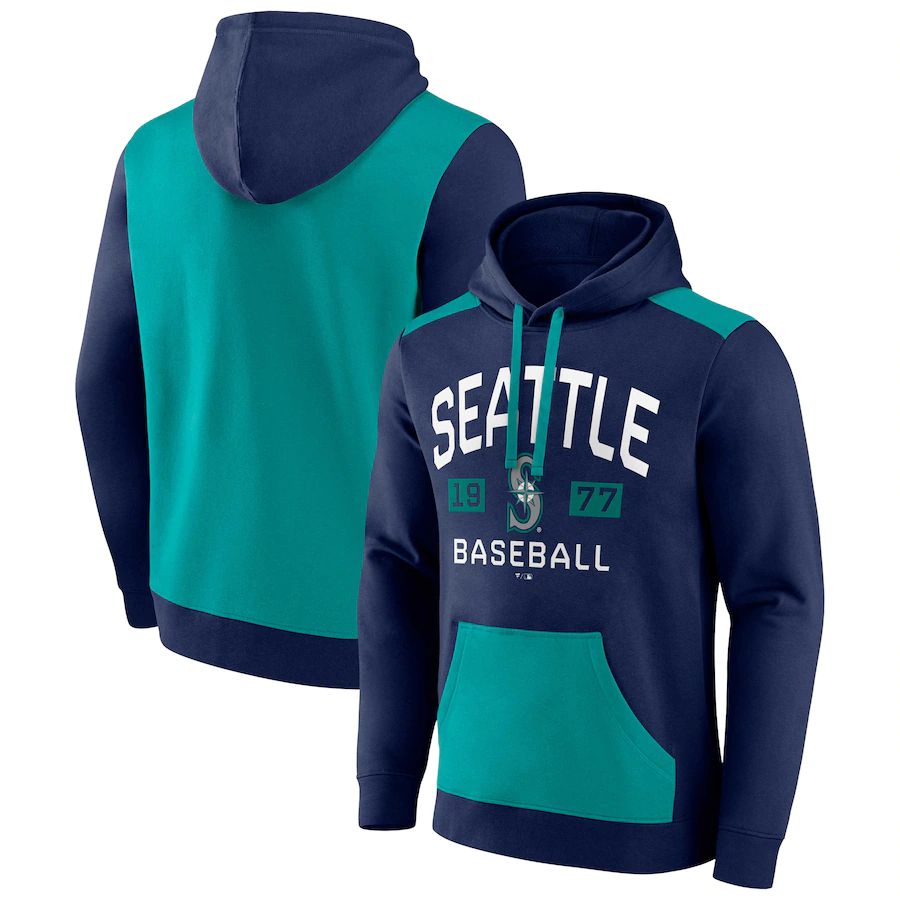 Men 2023 MLB Seattle Mariners blue Sweatshirt style 2->seattle mariners->MLB Jersey
